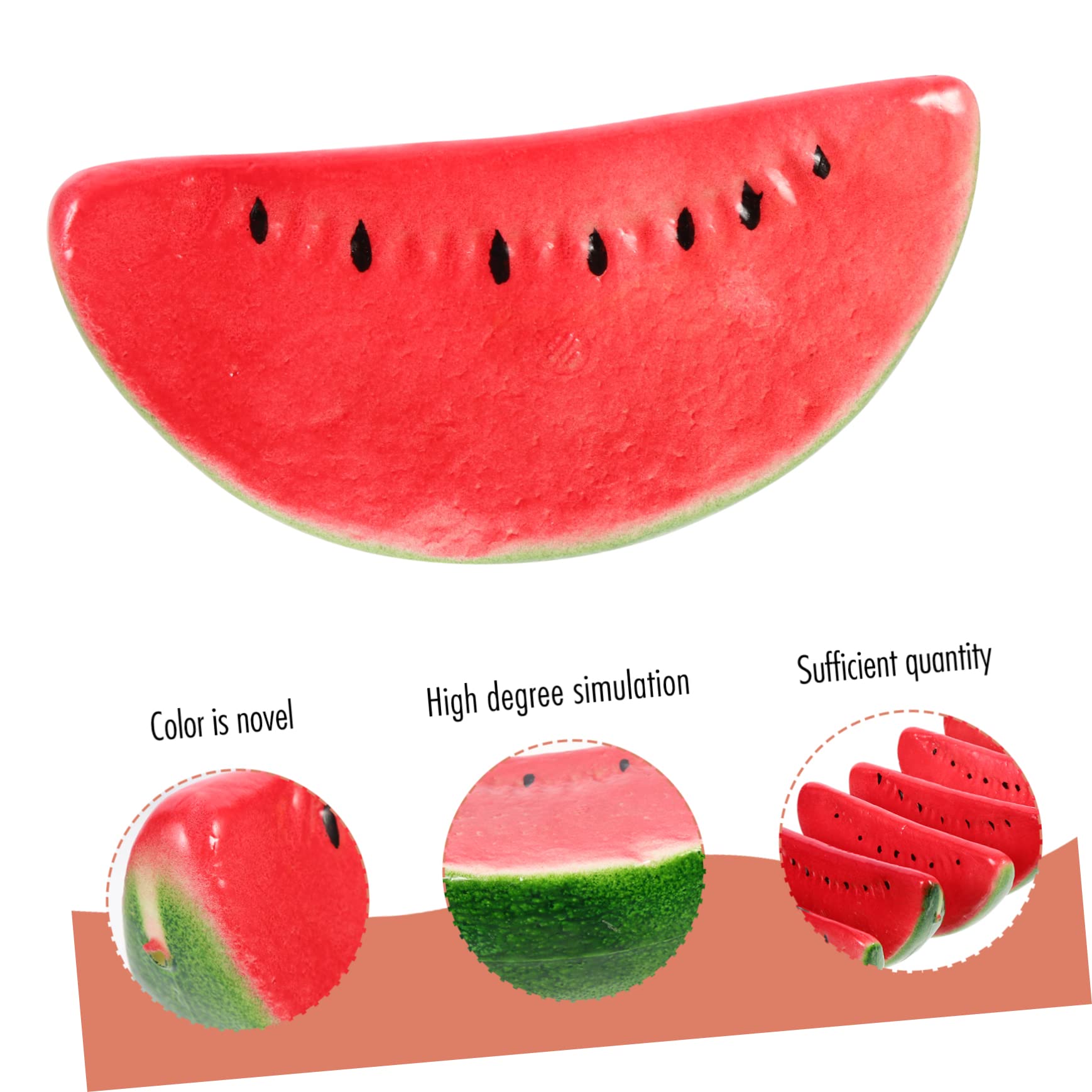 ORFOFE 24 Pcs Simulated Watermelon Photo Prop Fake Watermelon Slices Watermelon Toy Fake Watermelon Prop Faux Vegetables Children Toys Artificial Food Foam Red Fruit Slices