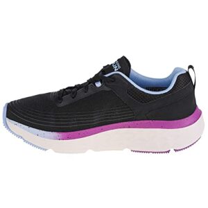 skechers women's max cushioning delta-sunny road running shoes, black/blue, 10m