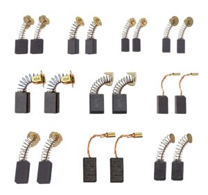 ufelice 20pcs electric motor carbon brush 10 different sizes brushes replacement part for power tools