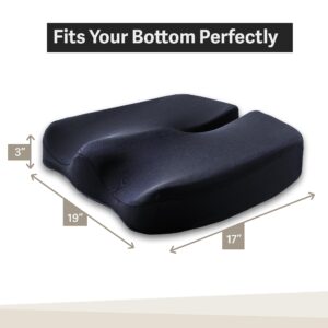 Elmara Extra Large Seat Cushion for Office Chair - Seat Cushion for Desk Chair - Memory Foam Seat Cushion - Tailbone Pain Relief Chair Pad - Office Chair Cushion for Butt Back Support Sciatica Pillow