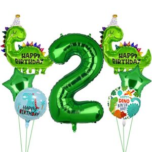 7pcs dinosaur balloons, dinosaur birthday number mylar foil balloon dinosaur party party supplies dinosaur birthday decorations(2nd)