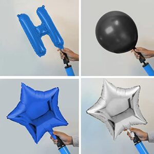 Blue Black Birthday Party Decorations Kit for Men 64 Pieces, Happy Birthday Banner, Fringe Curtains, Foil Balloons for 13th 16th 20th 21st 30th 35th 50th 60th Girls Men Party Supplies