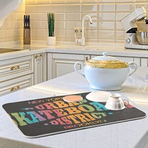 New York City Drying Dish Mat Counter Heat Mat 16 x 18 Drying Mat Kitchen Counter Drying Matt Kitchen Counter