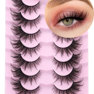 Fox Eye Lashes Wispy Faux Mink Lashes Fluffy Fairy Cat Eye Lashes That Look Like Extensions Spiky Fake Eyelashes Natural Look