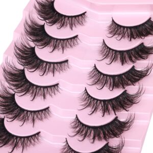 Fox Eye Lashes Wispy Faux Mink Lashes Fluffy Fairy Cat Eye Lashes That Look Like Extensions Spiky Fake Eyelashes Natural Look