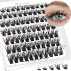 obeyalash natural lash clusters wispy lash clusters fluffy lash extensions c curl 8-14mm lash clusters natural look diy eye individual lash fox eye false lashes for beginners at home soft thin band