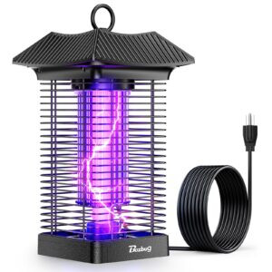 buzbug led bug zapper indoor outdoor, 10 years lifespan lamp sustainable less power, durable instant electric mosquito insect killer fly zapper, for garden backyard patio sport fields home -mo005b