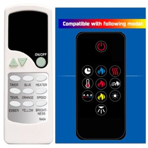 Replacement for Napoleon Fireplace Heater Remote Control W660-0210-SER NEFL50CHS NEFL60CHS NEFL42CHD NEFL74CHD NEFL42CHD-1 NEFL50CHD-1 NEFL60CHD-1 NEFL74CHD-1 NEFL100CHD-1