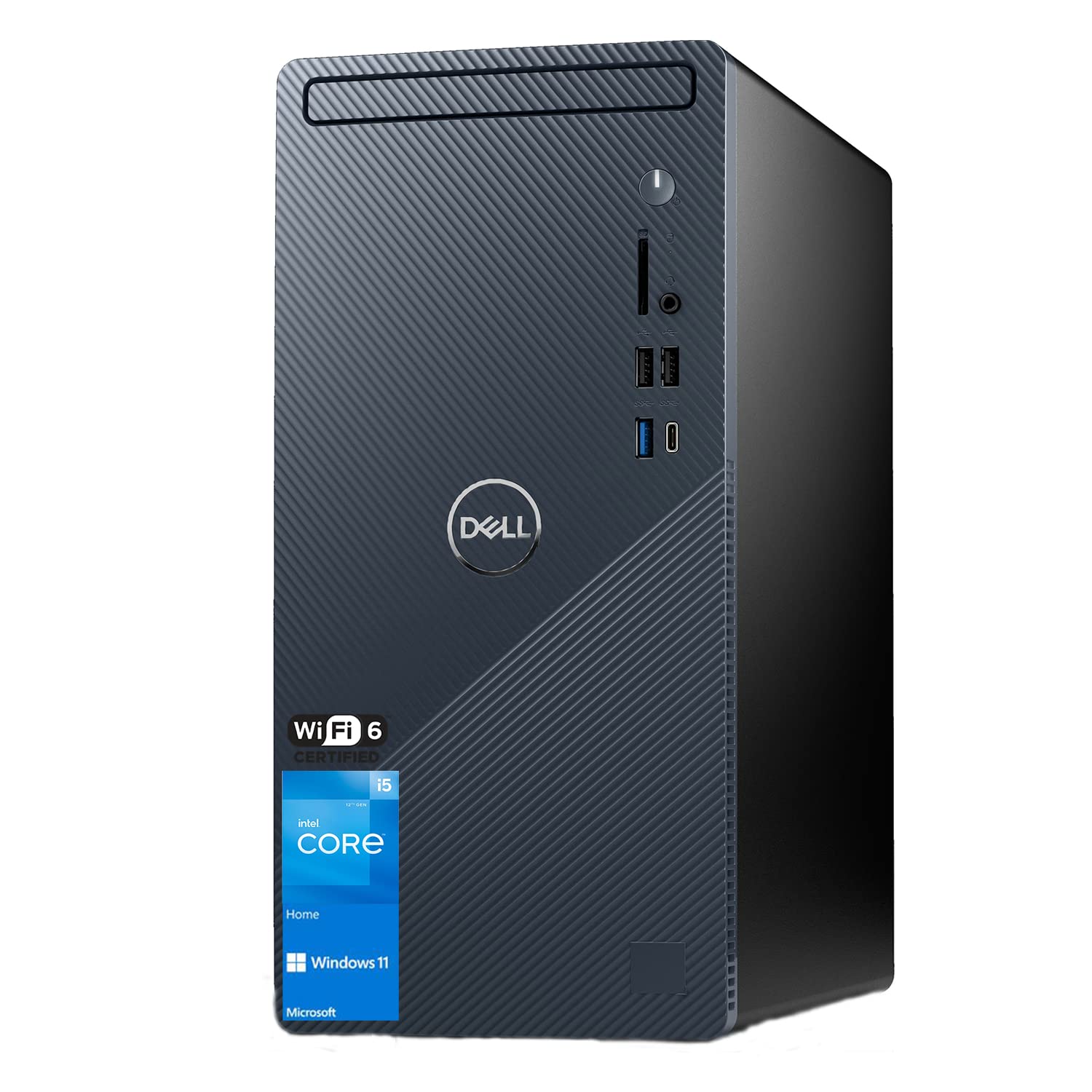 Dell Inspiron 3000 Series 3910 Tower Desktop, 12th Gen Intel Core i5-12400 Processor, 32GB RAM, 1TB SSD, HDMI, DisplayPort, RJ45, Wi-Fi 6, Windows 11 Home, Black