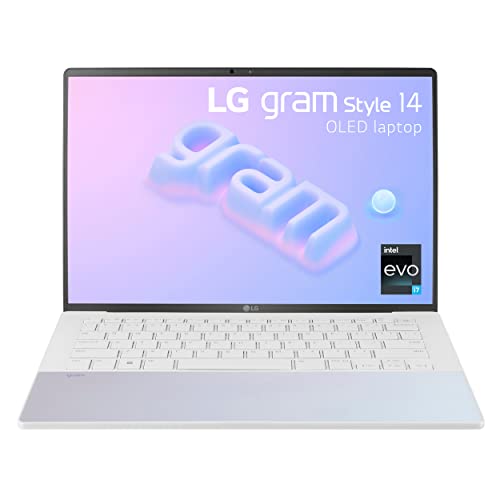 LG gram Style 14” OLED Laptop, Intel 13th Gen Core i7 Evo Platform, Windows 11 Home, 32GB RAM, 1TB SSD, Dynamic White