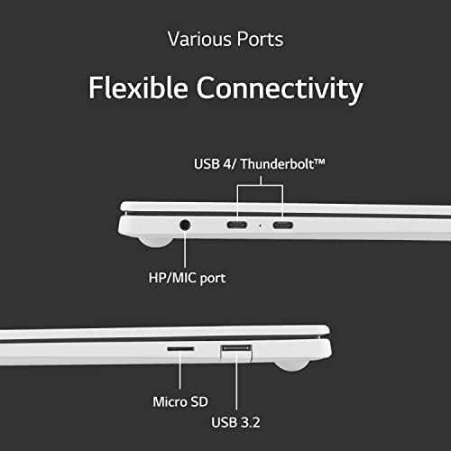 LG gram Style 14” OLED Laptop, Intel 13th Gen Core i7 Evo Platform, Windows 11 Home, 32GB RAM, 1TB SSD, Dynamic White