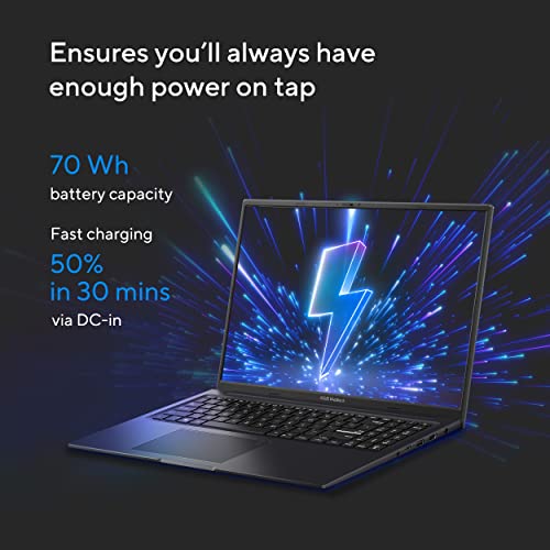 ASUS Vivobook 16X OLED Laptop, 16” 3.2K 120Hz Display, Intel Core i9-13900H CPU, NVIDIA Geforce RTX 4050 GPU, 16GB RAM, 1TB SSD, Windows 11 Home, Indie Black, K3605VU-ES94