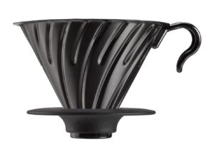 hario v60 metal coffee dripper, 02 matte black