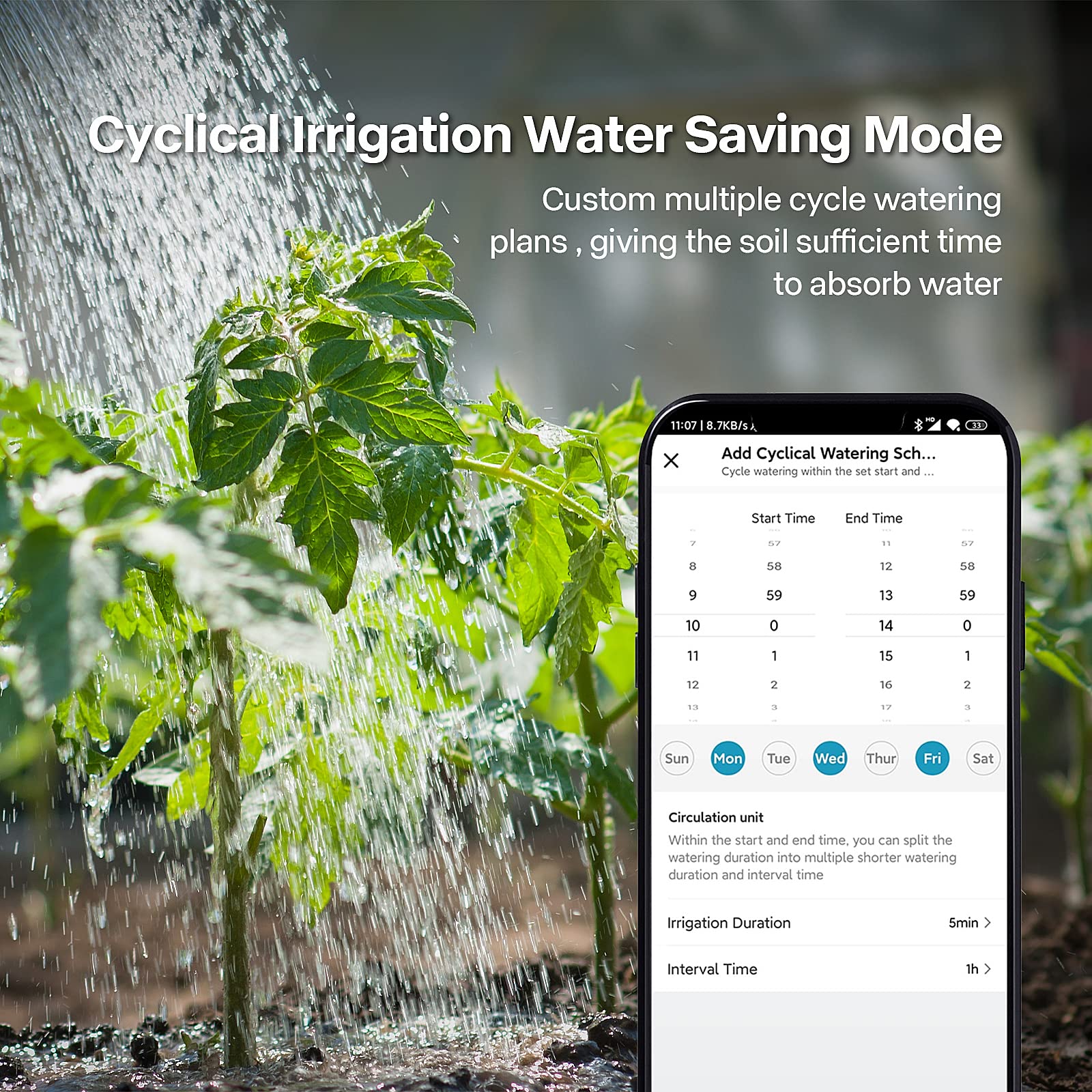 WiFi Sprinkler Timer, Digital Water Timer for Garden Hose Faucet, Programmable Automatic Watering Irrigation Timer with 2 Outlet, Smart Watering System for Lawns and Yard Compatible with Alexa