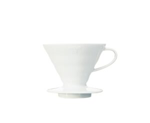hario v60 ceramic coffee dripper pour over cone coffee maker size 02, white