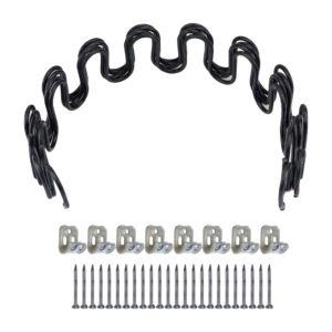 antrader 16"(40cm) couch spring repair kit,4-pack upholstery spring clips for furniture couch repair,includes screws and clips,black