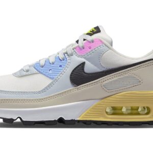 Nike Air Max 90 Women's Shoes (Summit White/Light Bone/Pure, us_Footwear_Size_System, Adult, Women, Numeric, Medium, Numeric_8) Summit White/Black-light Bone