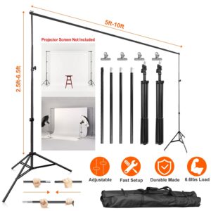 iMounTEK Backdrop Stand for Parties, Photographic Studio Photo Backgrounds 10ft Adjustable Photo Backdrop Stand Kits with a Carrying Bag Photo Backdrop Stand for Photography/Wedding