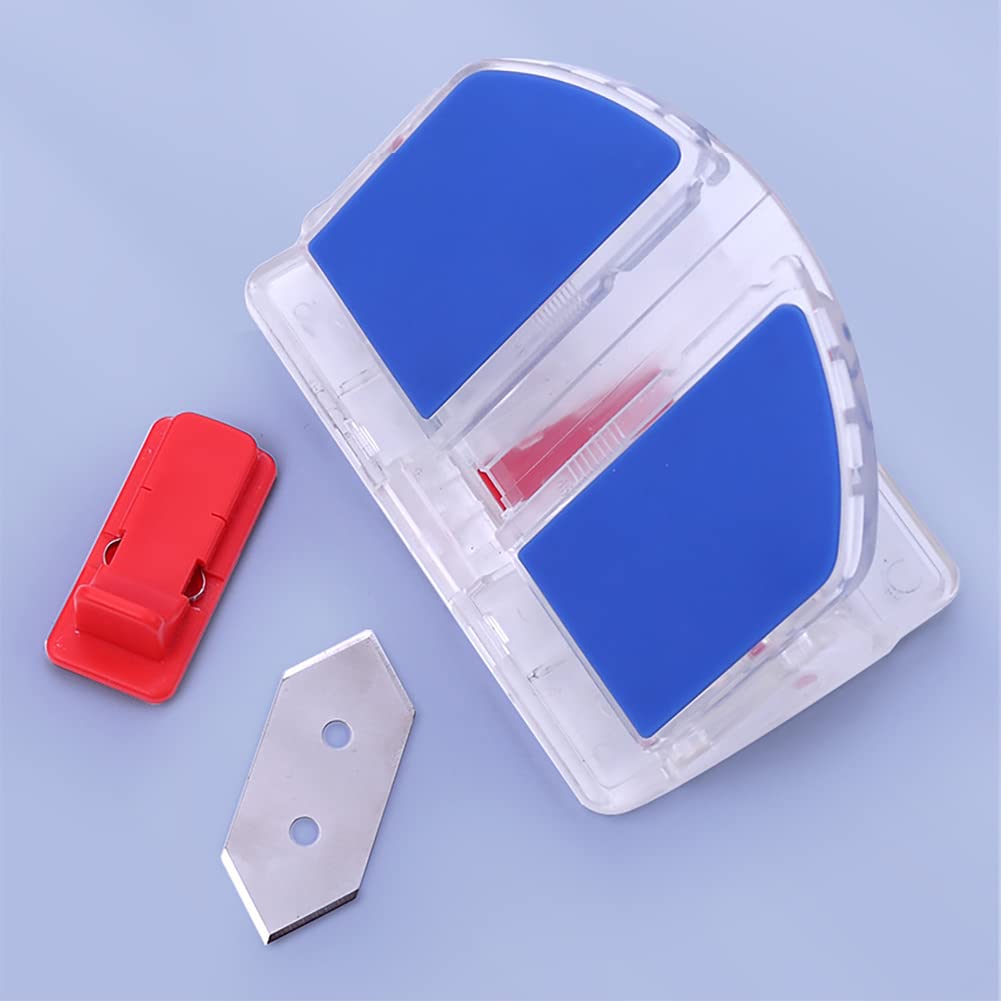 Mat Cutter 45 & 90 Degree Bevel Mat Board Cutter with 3 Replacement Blades Professional Beveled Cut tool for Art Picture Framing Foam board Card board (Blue + 3 Replacement Blades)