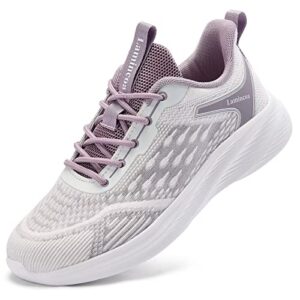 lamincoa womens lightweight walking shoes running sneaker for women tennis athelic purple