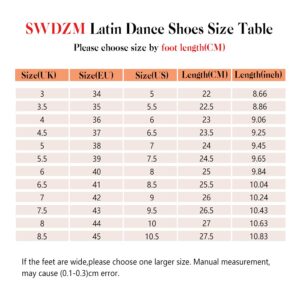 SWDZM Women Latin Dance Shoes Rhinestones Ballroom Salsa Party Performence Ankle Dance Boots with High Heel,Heel-3",9006,Beige,7 US