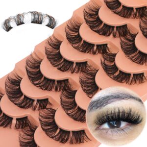 TOOCHUNAG D Curl Lash Clusters Fluffy False Eyelashes 18mm Wispy Volume Individual Lashes Extensions 56 Pcs Natural Fake Eyelashes Clusters