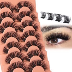 Lash Clusters False Eyelashes 18mm 5D Fluffy Faux Mink Lashes Extensions 56 Pcs DIY Wispy Volume Individual Lashes by TOOCHUNAG