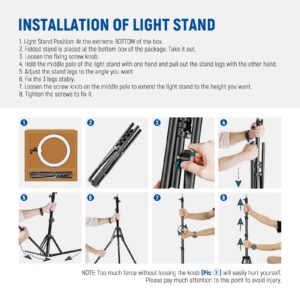 NEEWER Ring Light Kit with Stand Kit, 18in/48cm 53W CRI 95+ LED Dimmable, with Bendable Sotftube, Filters, Shutter, Phone Holder, Bag, for Makeup, Live Streaming, YouTube/TikTok (US Plug)