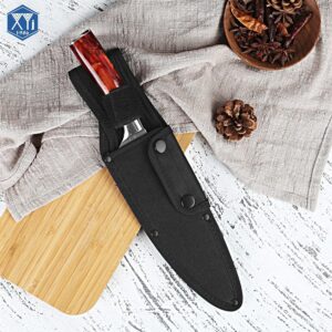 XYJ Universal Knife Sheath Oxford Cloth Camping Knives Sleeves Case Edge Guards Blade Protectors (Black, 8.5 * 2.5 inch)