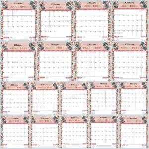 Elfstone 11x14 Inch Light Pink Color Wall Calendar-2023 December- 2024 September-Tear-Off Monthly Calendar with Built-in Hanging