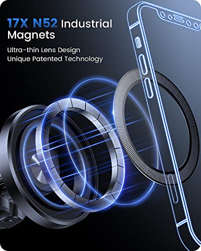 OQTIQ for MagSafe CD Phone Mount[Hollow Ring Design] Magnetic Phone Holder for Car CD Phone Holder Mount for iPhone 15 14 13 Pro Max Mini Plus MagSafe Case All Phones