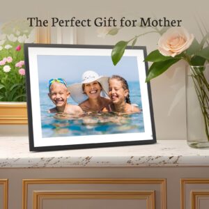 BSIMB 16.7-Inch 32GB Extra Large WiFi Digital Picture Frame IPS Touch Screen Electronic Photo Frame, Remote Control, Auto-Rotate, Share Photos&Videos via App&Email, Gift for Mother's Day
