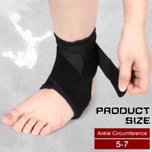 Honoson 2 Pcs Ankle Brace Kids Breathable Neoprene Ankle Support Ankle Compression Sleeve Comfortable Achilles Tendonitis Relief Elastic Foot Brace with Adjustable Wrap for Sprained Plantar Fasciitis