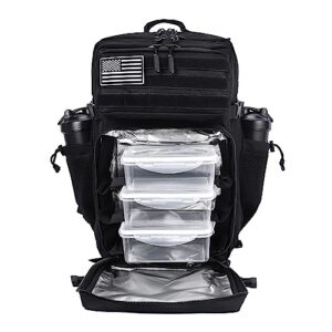 lhi cooler insulated backpack 45l portable soft cooler bag with cup holders for men and women to beach camping picnic travel hiking - black