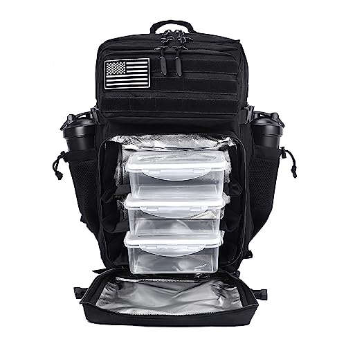 LHI Cooler Insulated Backpack 45L Portable Soft Cooler Bag with Cup Holders for Men and Women to Beach Camping Picnic Travel Hiking - Black