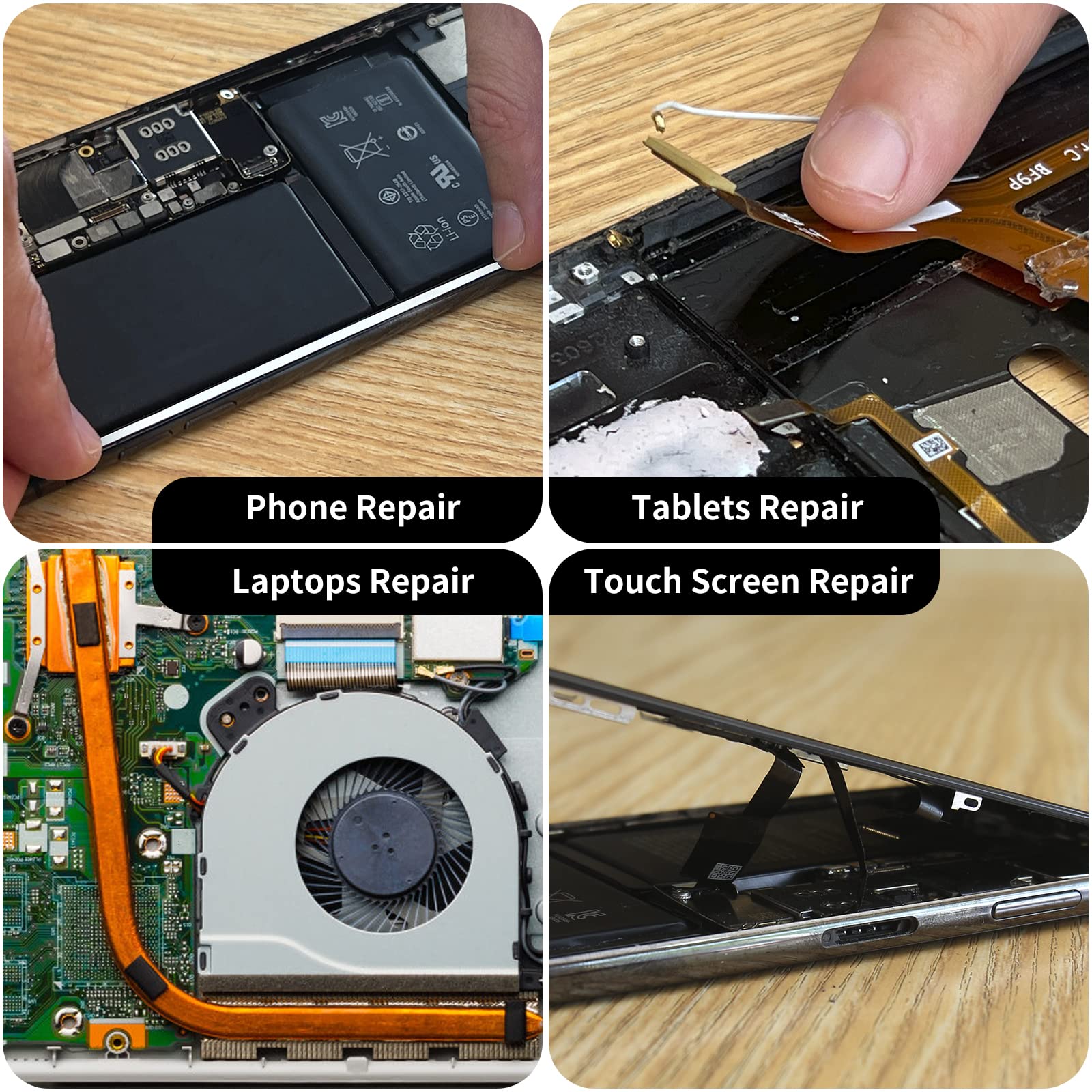 XUMAKI 2mm / 3mm x 50M LCD Repair Tape Phone Screen Adhesive Tape LCD Touch Screen Repair Tape with 1 Tweezers for Cell Phone, iPad, Tablets, Laptops, LCD Screen