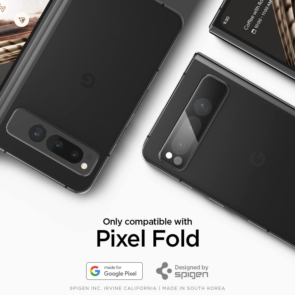 Spigen Camera Lens Screen Protector [GlasTR EZ FIT Optik] designed for Pixel Fold - Black [2 Pack]