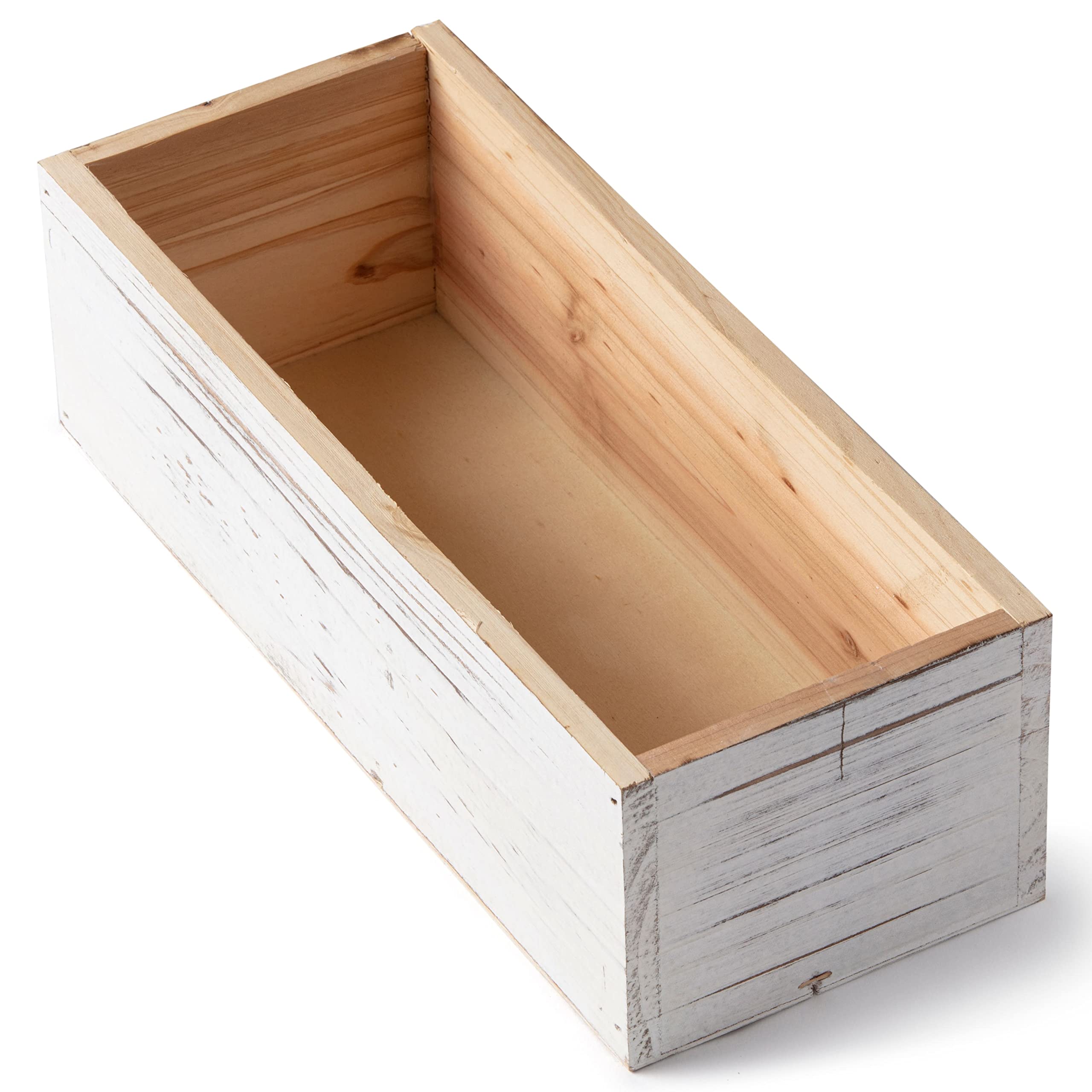 Make Market MICHAELS 12”; Whitewashed Wood Box