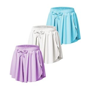 Flowy Shorts Girls Butterfly Shorts Girls Athletic Shorts Kids Butterfly Shorts Toddler Youth with Liner 2-in-1 Running,Active