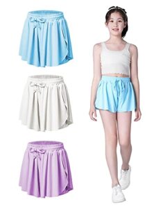 flowy shorts girls butterfly shorts girls athletic shorts kids butterfly shorts toddler youth with liner 2-in-1 running,active