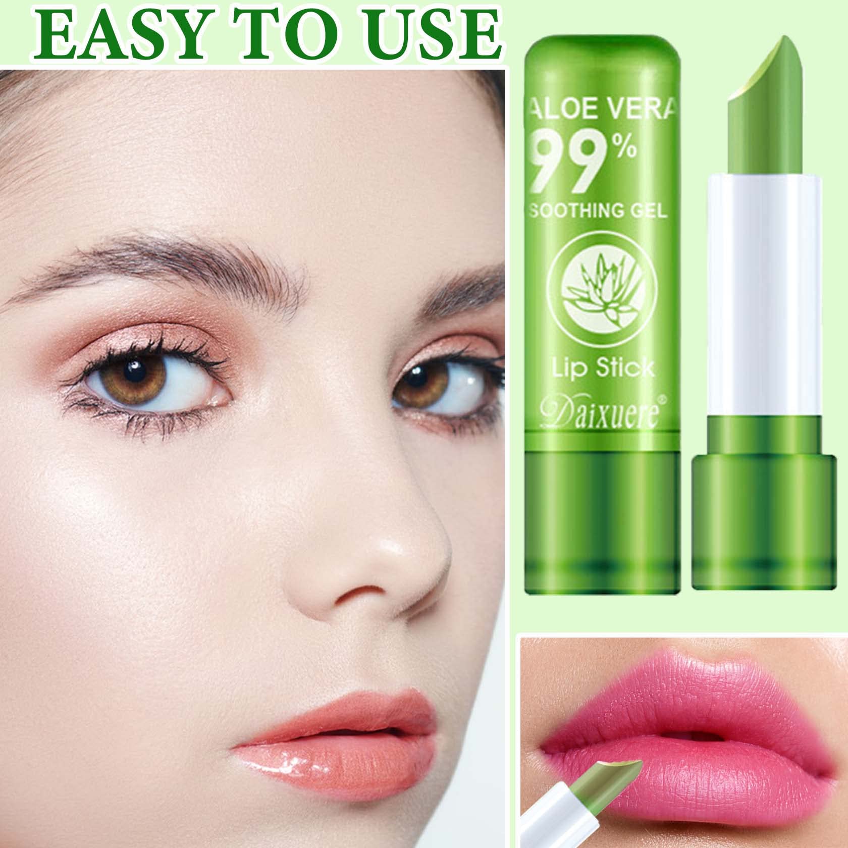 WENJLYJ 8 PCS Aloe Vera Lipstick,Magic Temperature Color Changing Lip Gloss Set,Long-lasting Nutritious Waterproof Lip Balm Moisturizing Lipstick Lip Makeup Kits for Women