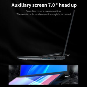 Tangxi Smart Dual Screen Laptop,16in Main Screen & 14in Touch Screen,for Intel Core I7 CPU,32G DDR4 RAM 64G SSD,Support Dual Graphics Cards,Dual Channel Memory.