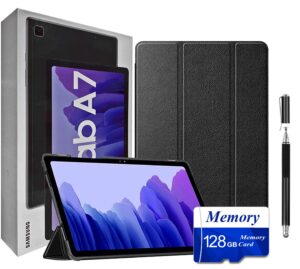 samsung a7 tab 10.4''(2000x1200) wi-fi tablet, qualcomm snapdragon 662, 3gb ram 64gb storage, gray + accessories