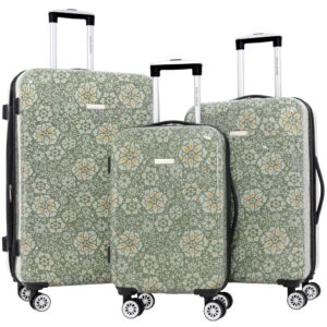 travelers club bella caronia deluxe luggage & travel set, jamila, 3 piece set
