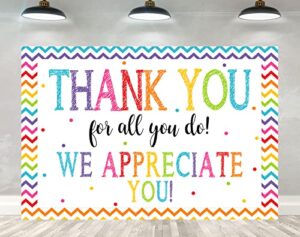 ticuenicoa 5×3ft thank you banner thank you for all you do backdrop we appreciate you graduation background for photography thanks party decorations appreciation banner retirement photo booth props