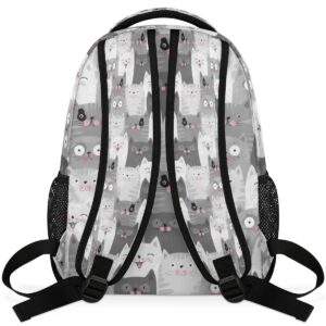 Cat Backpack for Boys Girls, Cute Animal Cats Kids School Backpacks Laptop Backpack Water Resistant Casual Hiking Camping Travel Daypack Lightweight Bookbag for Student with Adjustable Buckles