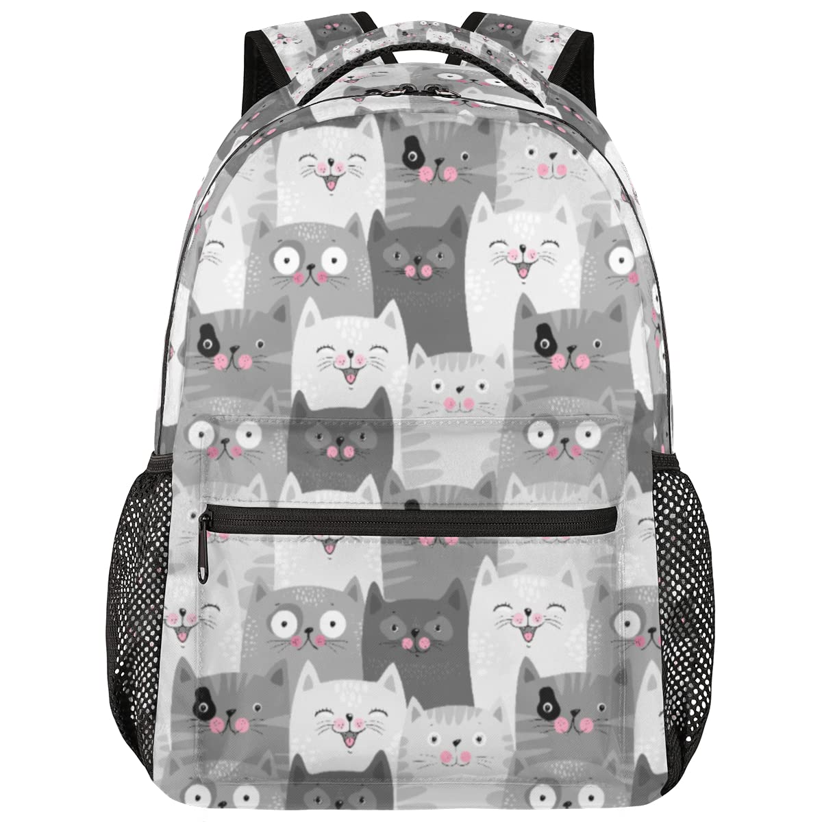 Cat Backpack for Boys Girls, Cute Animal Cats Kids School Backpacks Laptop Backpack Water Resistant Casual Hiking Camping Travel Daypack Lightweight Bookbag for Student with Adjustable Buckles