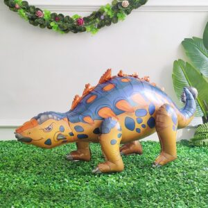 Large Self Standing Dinosaur 3pcs 38inch Tyrannosaurus Ankylosaurus Triceratops Balloons for Birthday Party Decoration Kit Party Supplies Decorations Gift (mixed)