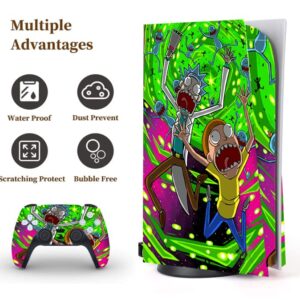 GaeErFut Anime P-S5/Play-station Protectors Skins Cover,Disc Edition Console Controller Skins Cover Protectors,Scratch Resistant, Bubble-Free Stickers Protectors Accessories