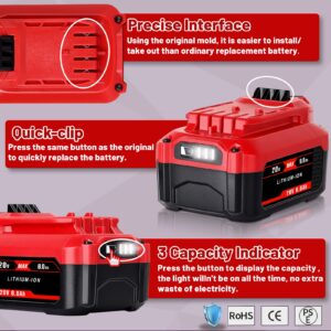 【Upgrade】 2Pack 6.0Ah 20V Replacement Battery for V20 Craftsman 20V Battery MAX CMCB204 CMCB202 CMCB201 CMCD700C1 CMCS500B (All of V20 Cordless Tool Series) High Capacity